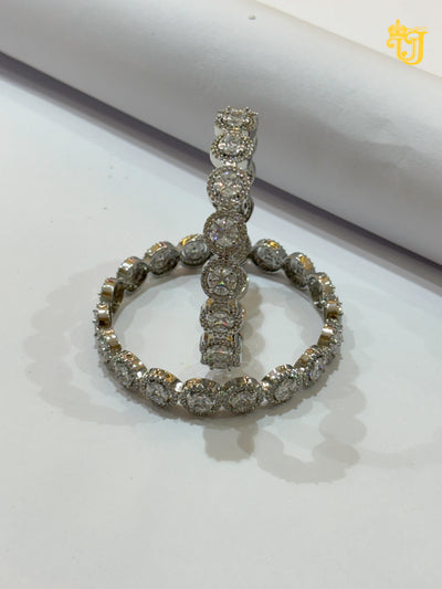 Vintage Floral Crystal Bangles