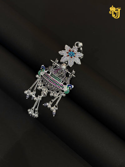 Vibrant Peacock Heritage Key Chain