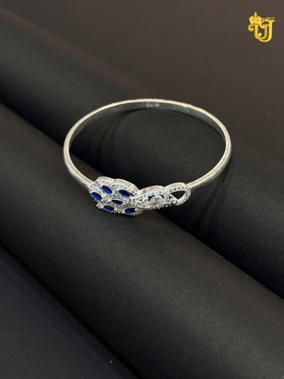 Midnight Leaf Silver Bracelet