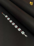 Royal Geometric Multi-Stone Bracelet