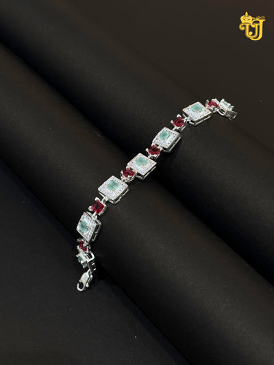 Royal Geometric Multi-Stone Bracelet