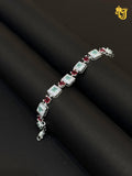 Royal Geometric Multi-Stone Bracelet