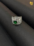 Luminous Verdant Petal Ring