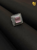 Pink Crystal Cocktail Ring