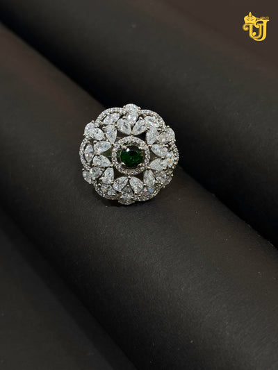 Silver Forest Petal Ring