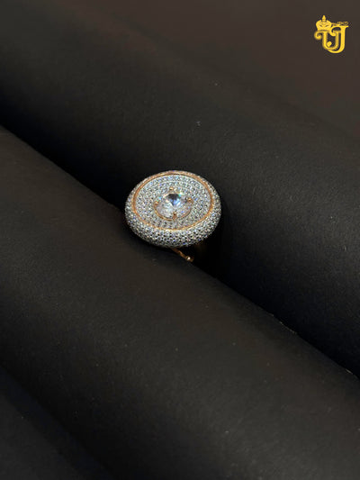 Luminous Silver Dome Ring