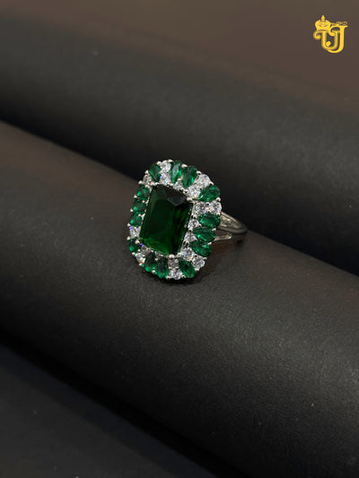 Silver Forest Queen Statement Ring