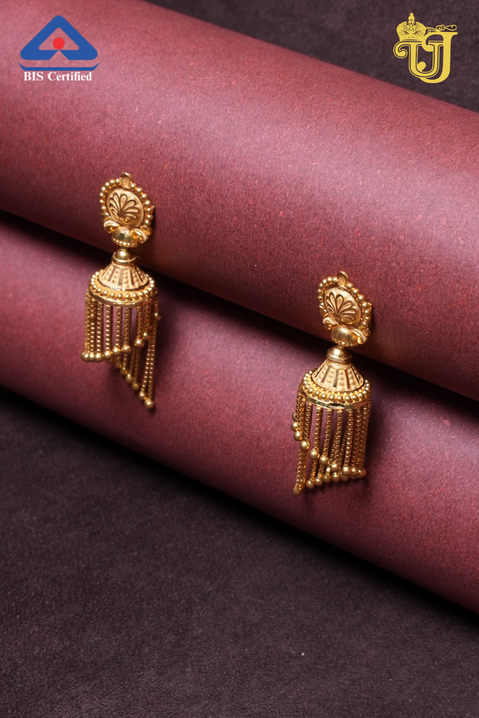 Golden Waterfall Jhumki