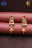 Geometric Blush Kundan Jhumki