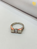 Luminous Block-Set Gents Ring