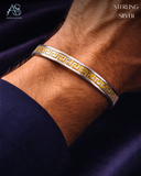 The Greek Pattern Silver Gent's Kada
