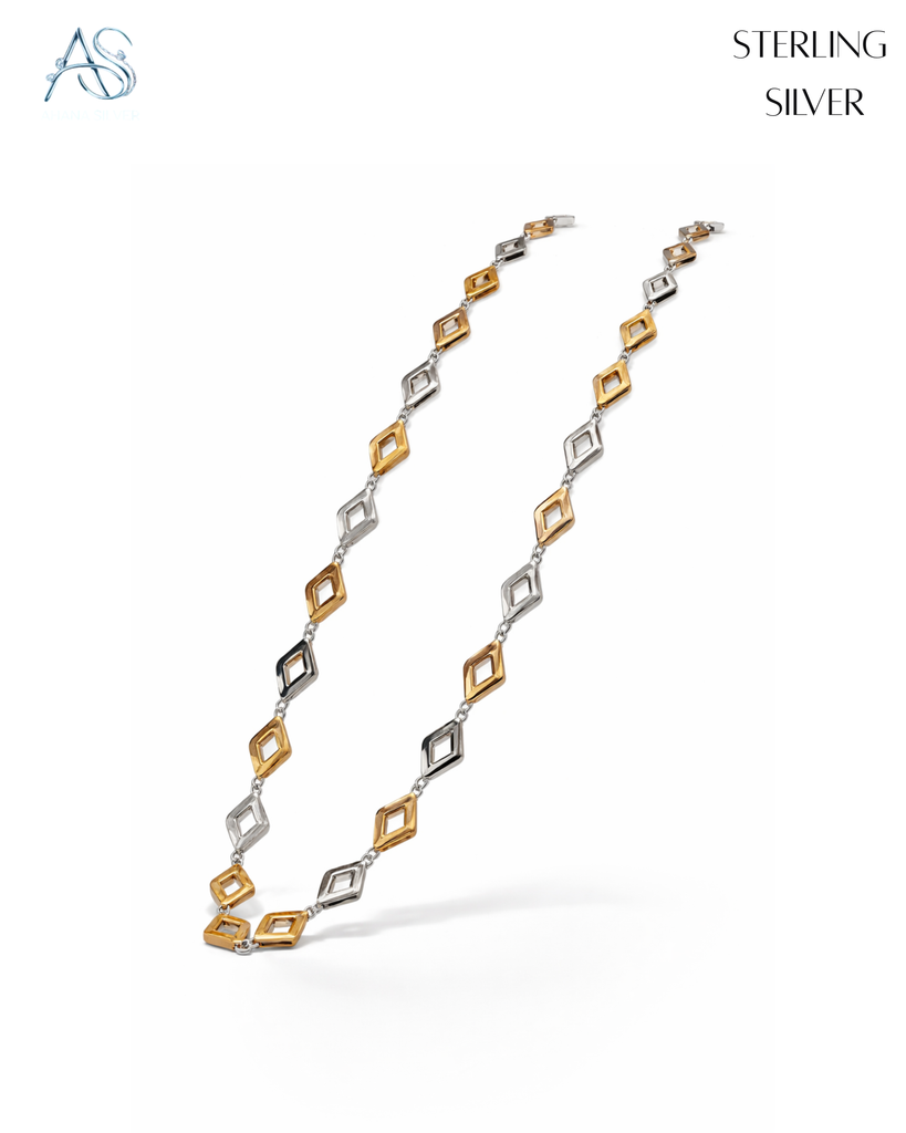 The Two-Tone Square Link Gent's Chain