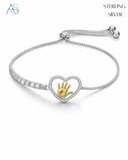 The Heart & Hand Charm Ladies Bracelet
