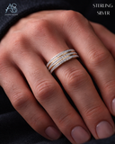 Luxury Tricolor Eternity Band