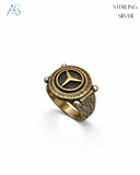Silver Warrior Star Ring