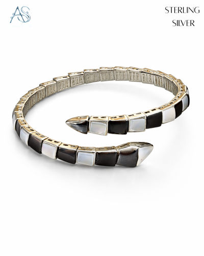 Sterling Silver Block Ladies Bracelet