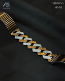 Silver Urban Link Dual-Tone Bracelet