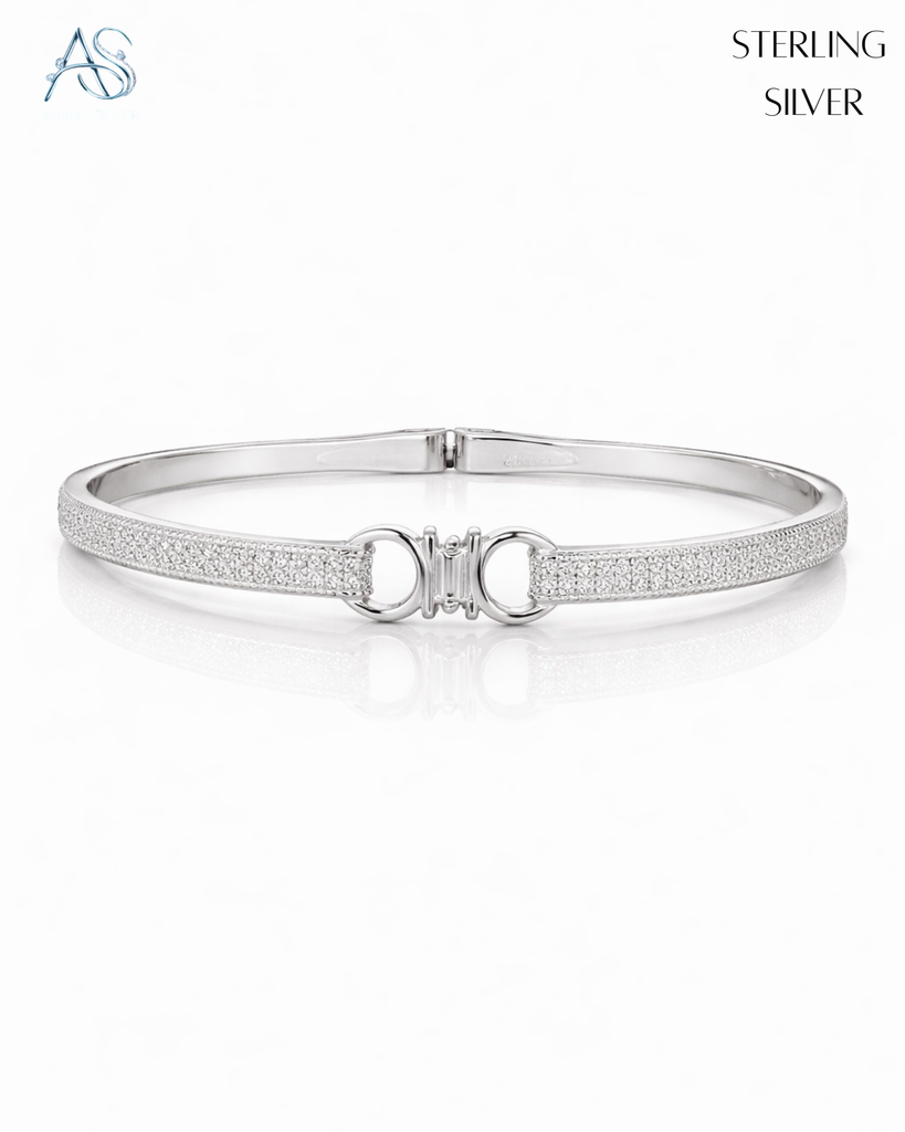 The Glimmer Bar Sterling Silver Ladies Bracelet