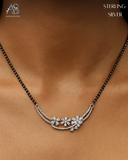 Floral Arc of Forever Silver Mangalsutra