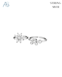 Trendy Floral Charm Toe Rings