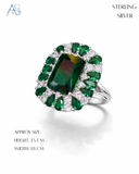 Royal Emerald & Marquise Bloom Ring