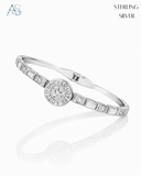 Love Circle Sterling Silver Ladies Bracelet