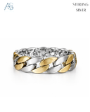 Tricolor Cuban Link Statement Band