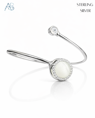 Elegant Sterling Silver Stone Ladies Bracelet