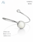 Elegant Sterling Silver Stone Ladies Bracelet