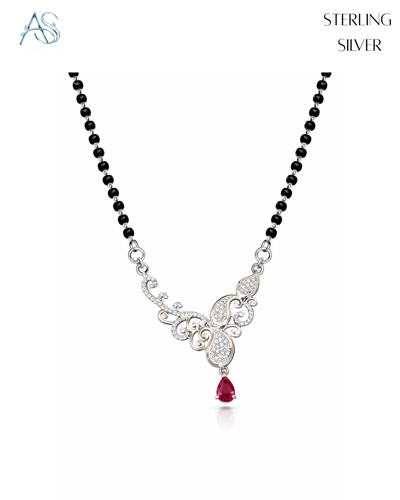 NoorVine Silver Mangalsutra