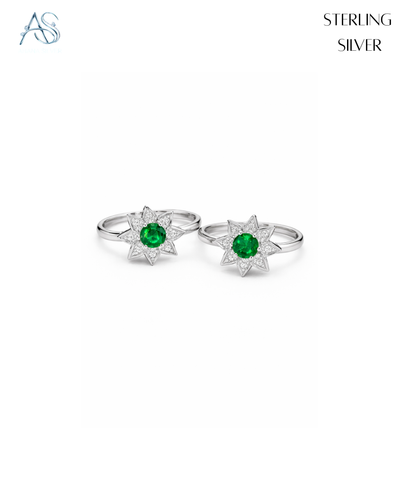 Luxury Green Crystal Toe Rings