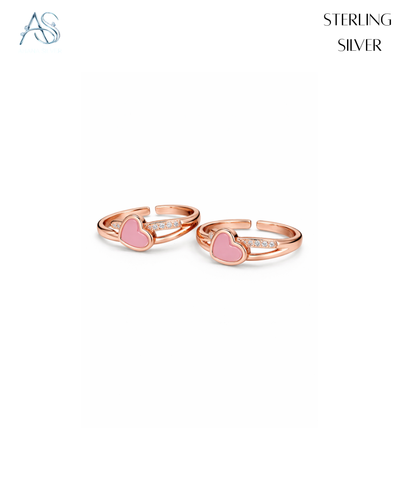 Pink Blush Modern Toe Rings