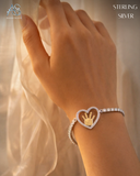 The Heart & Hand Charm Ladies Bracelet