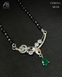 Aarna Green Elegance Silver Mangalsutra