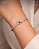 Sterling Silver Curve Ladies Bracelet