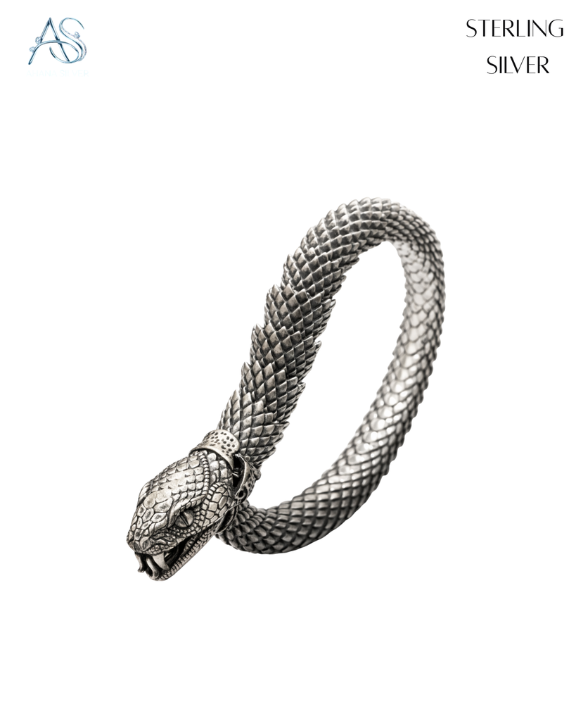 Silver King Cobra Scale Bracelet