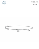 Sparkling Square-Charm Anklet