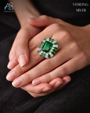 Royal Emerald & Marquise Bloom Ring