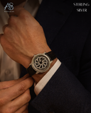 Eternia Floral Silver Elegance Men's Watch