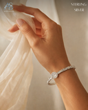 Love Circle Sterling Silver Ladies Bracelet