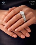 Royal Square Sparkle Ring