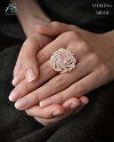 Silver Petal Ring