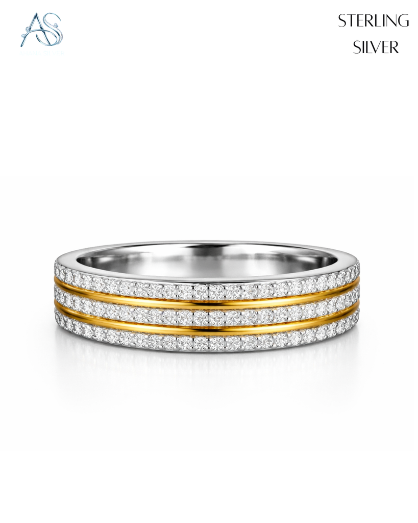 Luxury Tricolor Eternity Band