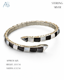 Sterling Silver Block Ladies Bracelet