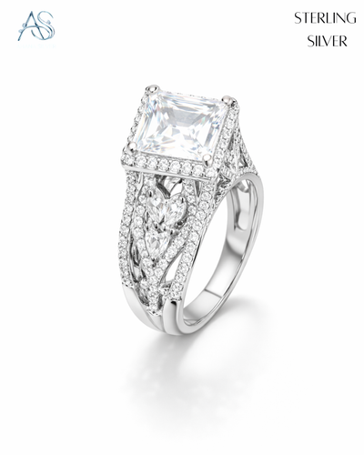 Royal Square Sparkle Ring