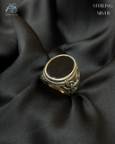 Office-Style Black Signet Ring