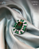 Royal Emerald & Marquise Bloom Ring