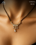 Celestia Drop Silver Mangalsutra