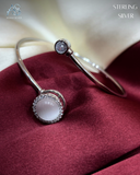 Elegant Sterling Silver Stone Ladies Bracelet
