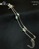 Gemstone Drop Heritage Anklet
